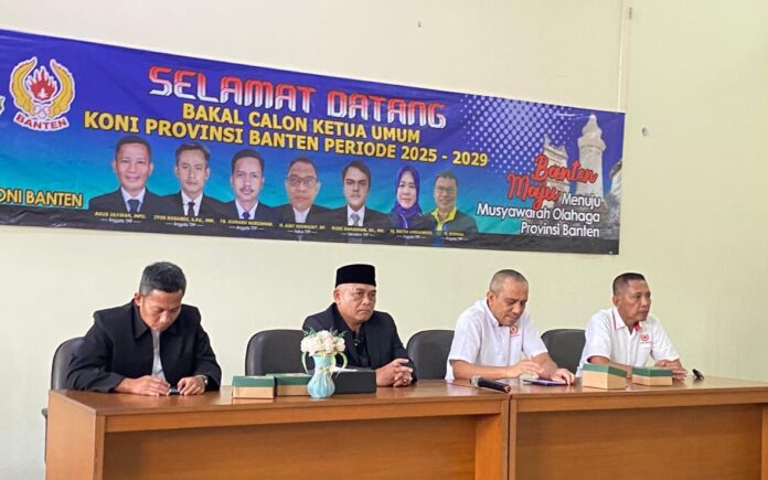 Agus Rasyid, purnawirawan jenderal polisi, resmi mencalonkan diri sebagai Ketua KONI Banten 2025–2029.
